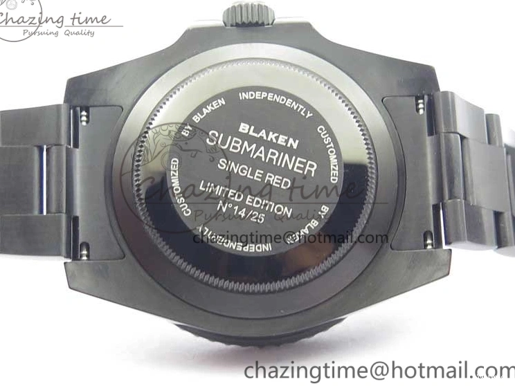 PVD 1:1 Noob Bracelet V10.5 Black PVD RED on SINGLE Dial Edition Submariner A2836 BLAKEN Best 0220